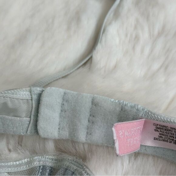 Victoria’s Secret sheer baby blue bra lingerie with polka dots - Picture 9 of 10